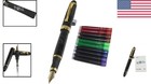 Multicolor Ink Fountain Pen Normal Nib White Line With 5 Cartridges Included