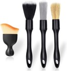 4 Pcs Car Detailing Brush Set For Cleaning Interior Or Exterior  Boars Bristle D