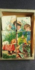 1900s  Germany 6 In 1 Wood Block Cube Puzzle Toy Game Dog Horse Pony Antique