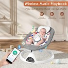 Baby Swing - 5 Sway Speeds With 12 Lullabies  Bluetooth  Portable Rocker  gray 