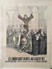 Original Vintage 1906 Les Mousquetaires French Comic Opera Poster Linen Backed