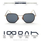 Dafullhou Aviator Sunglasses Metal Round Retro Women Men Classic Sun Shades