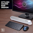 Computer Speaker Mini Soundbar - Usb Powered Pc Sound Bar With Easy Setup Wired