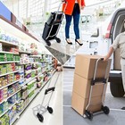 Aluminum Folding Hand Truck And Dolly  220lbs Capacity  Cart Ideal For Moving   