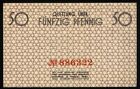 50 Pfenig Poland Litzmannstadt Lodz Ghetto 1940 Aunc