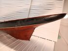 Antique Vintage Pond Yacht Sail Boat Wood For Restoration Black 2ft 