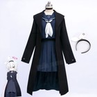 Blue Archive Arona Cosplay Women Costume Girl Black Dress Wig Outfit Halloween 