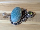 Amazonite   Peridot Gemstones 925 Silver  Wicca Magick Amulet