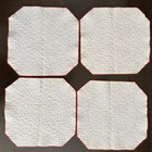 4 Vtg Cranston Rooster Weathervane Quilted Cotton Placemats Calico Grandmacore