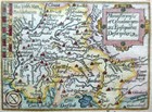 Germany Westphalia  C1590 By Abraham Ortelius Genuine Original Engraved Map