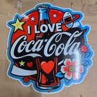 Coca-cola Porcelain Enamel Sign 28 X 30 Inches