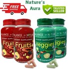2 Pack  180 Fruits And 180 Veggies Whole Food Supplement With Superfood Sealed
