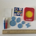 Vintage Travel Spirograph By Kenner Toy 1988 With 6 Shapes  Original Pens   Pad