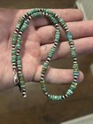 Sterling Silver Native American Sw 5mm Turquoise Navajo Pearl Necklace  925