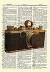 Vintage Camera Antique Leica Photography Film Dictionary Art Print Book Picture