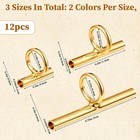 12 Pcs Brooch To Pendant Converters  3 Sizes Pin To Pendant Converter Brass