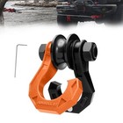 D Ring Separate Shackle With Snatch Block  3 4  Shackles W snatch Blackorange