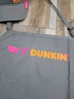 New Without Tags Set Gray Dunkin Donuts Uniform Apron S m  adult Visor Limited
