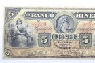1914 5 Pesos El Banco Minero  Mexico   0419