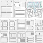 12 Pieces Speedy Spreads Journal Stencil Diy Journal Templates Reusable Weekly 