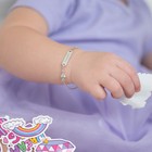 925 Sterling Silver Adjustable Heart Tag Id Bracelet For Toddlers   Young Girls