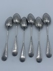Antique French Sterling Silver Set Of 6 Tea Coffee Spoons Ad Mono Minerva Mark