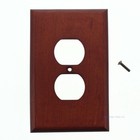 10 Leviton Cherry Wood Finish 1g Receptacle Duplex Outlet Wallplates 89203-chr
