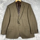 Ralph Lauren Mens Tweed Sport Coat Blazer Jacket Brown Tan Wool Hounds Tooth 46r