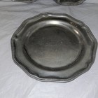 Vintage Pewter Plates Set Of 3 Decorative Metal Tableware Rwp