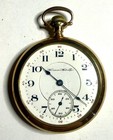 Antique 1910 Hampden Pocket Watch 17 j 20 Years Gold Filled Case Size 12 Runs