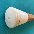 Antique Apothecary Porcelain Pestle     Wood Handle  Ceramic Tip     6 Inches