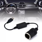 Usb To 12v Car Cigarette Lighter Female Socket Converter Adapter Cable Connector