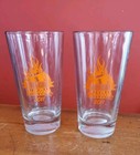 Hooters Restaurant Orange Decal  football The Hooters Way  16oz 2 Glasses 2011