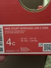 Nike Court Borough Low 2  tdv  White Black Orange Baby Shoes Us 4c Bq5453-115
