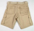 Max s Mens 30  Cargo Shorts 6 Pocket Chino Khaki Flat Front Belt Regular Fit  60