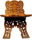 Vintage Hand-carved Wood Folding Book Holder Or Display Stand India  5