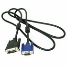 5 Feet Dual Link Dvi-i  24 5 Pin  Male To Vga Male Cable Adapter Black