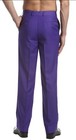 Concitor Men s Dress Pants Trousers Flat Front Slacks Solid Purple Indigo Color