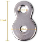 40 Pack Figure 8 Steel Desk Top Fastener Clip With Screws  - Heavy Duty Sliver