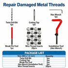M6 X 1 0 Thread Repair Tool Stainless Helicoil Wire Insert Kit 25pc