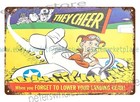 Wwii Pilot Safety They Cheer Forget Landing Gears Tin Sign Army Armedforce