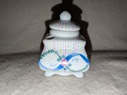Limoges France Antique Porcelain Inkwell Hand Painted