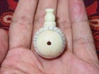 Large Nepal Tibet Buddhist Buddhist 3-holes Yak Bone Mala Prayer Guru Bead  j1 