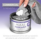 Maas Metal Polish 1 1lb Can Plus Free Cloth  Universal Metal Cleaner For All Met