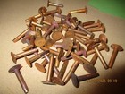 50-vintage Solid Copper Rivets   Burrs  Leather Work - Crafting - Jewelry - Plus