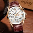 Lige Men s Quartz Watch Leather Band Luminous Date Waterproof Wristwatch Gift