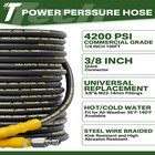 100ft 1 4  4200psi Pressure Washer Hose 3 8  Quick Connect Kink Resistant Hose