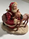 Santa Fawn Deer Christmas Decoration Vintage Rare Figurine  Gift