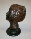 Old Antique Vtg 19th C 1800s Large Folk Art Hand Carved Wax Beeswax Bust Figure