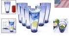 Set Of 6 Large Water  Tumbler Set 25 Oz Highball Drinking Glasses  clear 